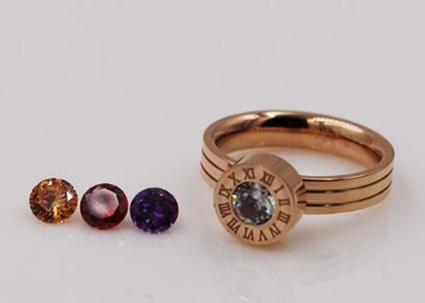 europe and the united states version of the roman numeral four-color zircon interchangeable ring titanium steel 18k gold color diamond ring, Golden;silver
europe and the united states version of the roman numeral four-color zircon interchangeable ring titanium steel 18k gold color diamond ring, Golden;silver