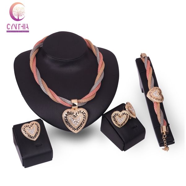 fashion jewelry sets for women earrings necklace bracelet gold plated crystal classic pendant wedding dress accessories, Black
fashion jewelry sets for women earrings necklace bracelet gold plated crystal classic pendant wedding dress accessories, Black