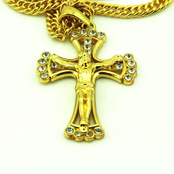 new cross jesus piece pendant necklaces women men gold plated crystal christian jewelry gift ing, Silver
new cross jesus piece pendant necklaces women men gold plated crystal christian jewelry gift ing, Silver