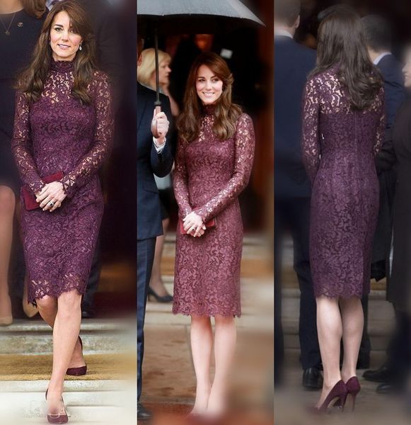 high neck lace mother of the bride dresses illusion sheath long sleeves evening gowns zipper back knee length lace prom gowns, Black;red
high neck lace mother of the bride dresses illusion sheath long sleeves evening gowns zipper back knee length lace prom gowns, Black;red