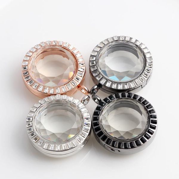 new round diamond glass diy locket jewelry accessories selling magnetic floating charm lockets with cz stones, Silver
new round diamond glass diy locket jewelry accessories selling magnetic floating charm lockets with cz stones, Silver