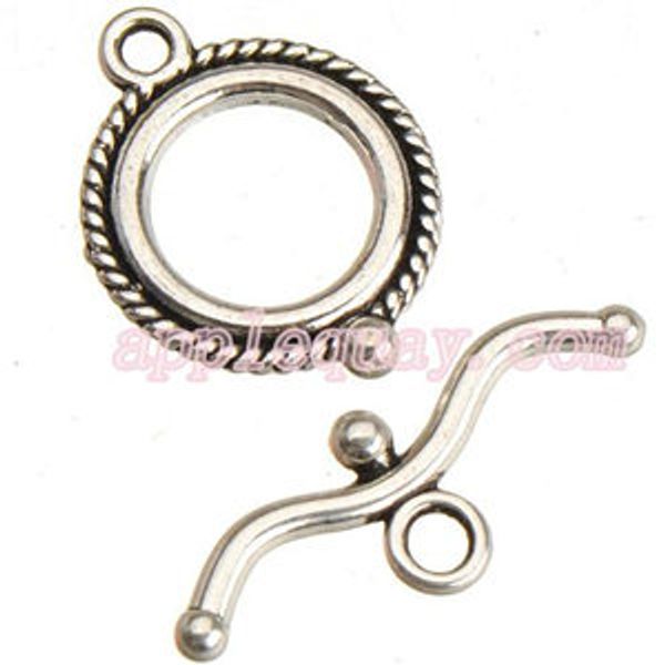 diy ot clasps bracelet hooks toggles vintage silver handmade round metal fashion jewelry findings 19mm circle 23mm wave bar 200pcs 
diy ot clasps bracelet hooks toggles vintage silver handmade round metal fashion jewelry findings 19mm circle 23mm wave bar 200pcs