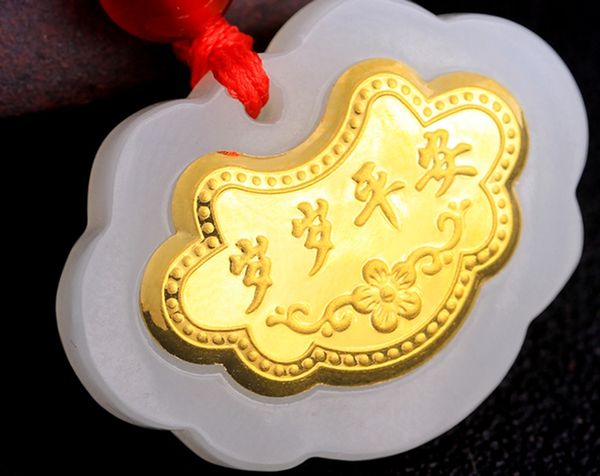 gold inlaid jade amulet (happiness peace) changmingsuo necklaces and pendants, Silver
gold inlaid jade amulet (happiness peace) changmingsuo necklaces and pendants, Silver