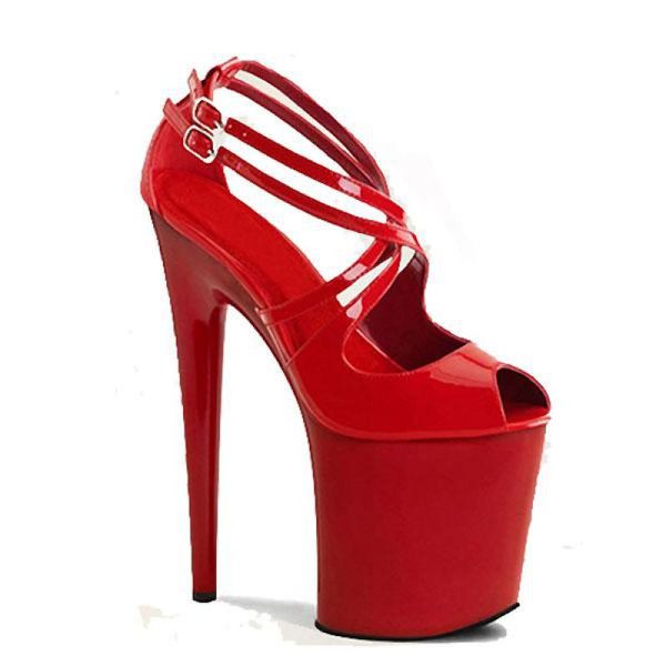 customize extreme high heel sandal 20cm heel with platform patent leather fetish high heel buckle strap sandal d0189, Black
customize extreme high heel sandal 20cm heel with platform patent leather fetish high heel buckle strap sandal d0189, Black