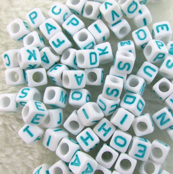 250 pcs white bead sky blue alphabet /letter acrylic cube beads 6x6mm big hole beads, Bronze;silver
250 pcs white bead sky blue alphabet /letter acrylic cube beads 6x6mm big hole beads, Bronze;silver