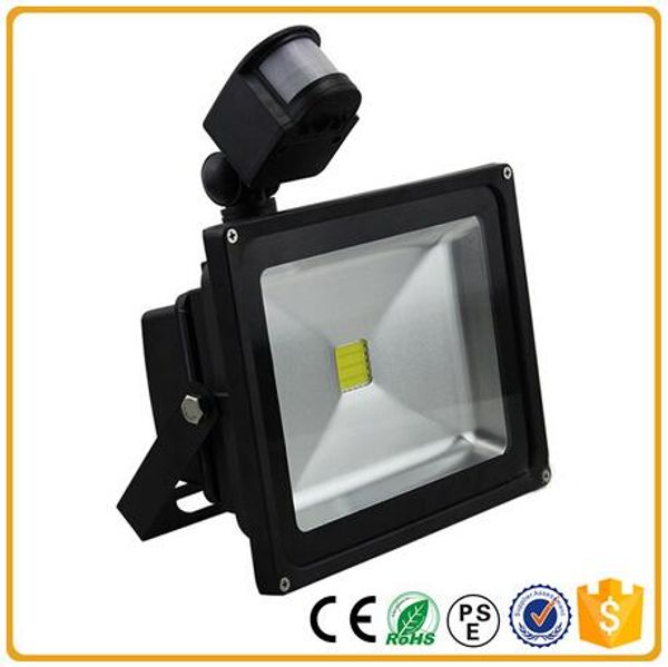 

sensor pir led floodlights 30w outdoor induction spotlights ac85-265v warm white/white epistar chip led canopy lights