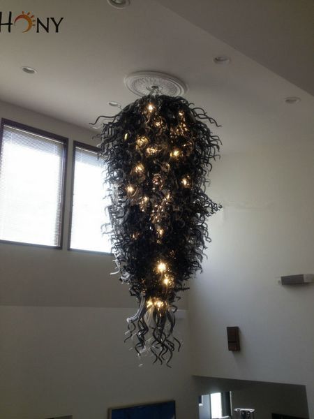 110v/120v/220v/240v western pretty amber glass lamp l lobby black crystal chandelier
110v/120v/220v/240v western pretty amber glass lamp l lobby black crystal chandelier