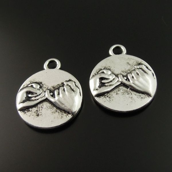 10pcs/lot antique silver round pinky swear promise alloy pendant charm jewelry finding 14*14*2mm au35358 jewelry making, Bronze;silver
10pcs/lot antique silver round pinky swear promise alloy pendant charm jewelry finding 14*14*2mm au35358 jewelry making, Bronze;silver