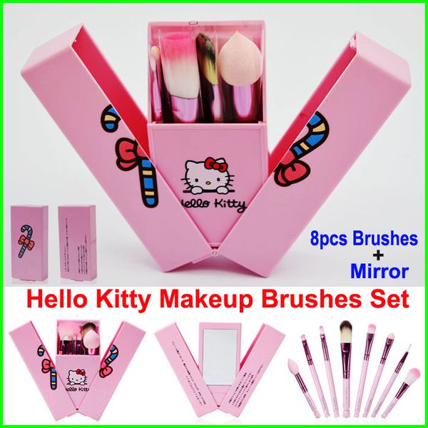 hello kitty makeup brushes set + mirror case eyeshadow blush brush kit pink make up toiletry beauty appliances 8pcs set kids cosmetic tools
hello kitty makeup brushes set + mirror case eyeshadow blush brush kit pink make up toiletry beauty appliances 8pcs set kids cosmetic tools