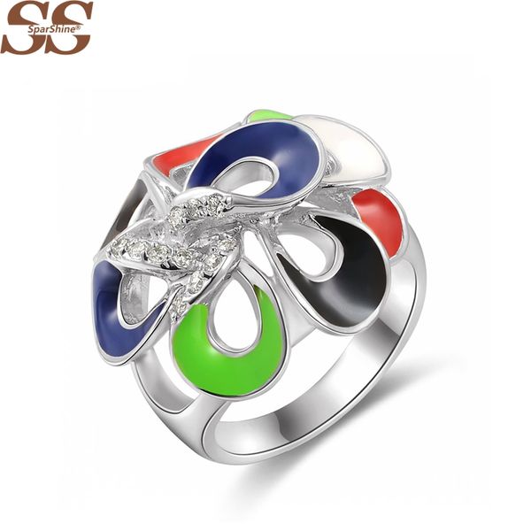 Platinum & Gold Colorful Flower Ring Party Ring 925 Sterling Silver For Women Gold Bague Femme Rings bijoux Jewelry
Platinum & Gold Colorful Flower Ring Party Ring 925 Sterling Silver For Women Gold Bague Femme Rings bijoux Jewelry