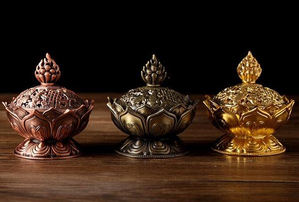 7 см высота тибетский лотос курильница сплава бронзовый мини курильница металл ремесло домашнего декора 3 цвета
7 см высота тибетский лотос курильница сплава бронзовый мини курильница металл ремесло домашнего декора 3 цвета