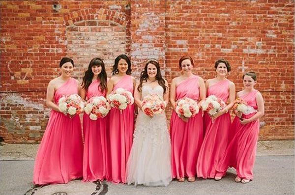 2016 pink bridesmaid dresses a line one shoulder floor length ruffles chiffon junior bridemaid girls' dress with sash, White;pink
2016 pink bridesmaid dresses a line one shoulder floor length ruffles chiffon junior bridemaid girls' dress with sash, White;pink