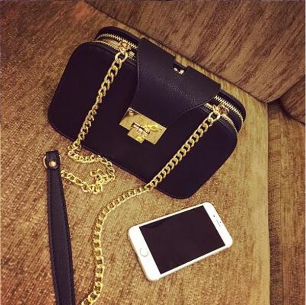 2016 time-limited shoulder bags black women the new lock chain small bag all-match fashion shoulder messenger bag, leisure bag. quality pu
2016 time-limited shoulder bags black women the new lock chain small bag all-match fashion shoulder messenger bag, leisure bag. quality pu