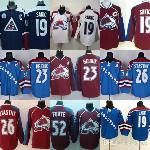factory outlet men's colorado avalanche #19 sakic #23 hejduk #26 stastny #52 foote blue white wine red ice hockey jerseys in, Black;red
factory outlet men's colorado avalanche #19 sakic #23 hejduk #26 stastny #52 foote blue white wine red ice hockey jerseys in, Black;red