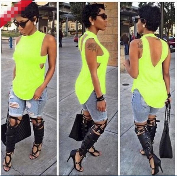 wholesale-blouse 2017 summer women t-shirt casual irregular hem swallowtail solid chiffon sleeveless casual tee s-xl, White
wholesale-blouse 2017 summer women t-shirt casual irregular hem swallowtail solid chiffon sleeveless casual tee s-xl, White