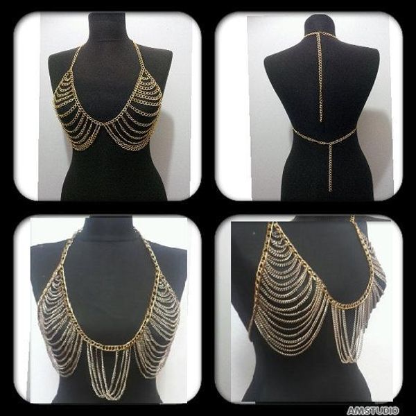 2 stylesvintage tassel bra chains body chains jewelry bikini crossover bikini chains vintage waist chains belly chain body jewelry, White;black 
2 stylesvintage tassel bra chains body chains jewelry bikini crossover bikini chains vintage waist chains belly chain body jewelry, White;black
