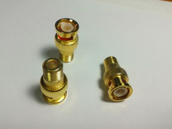 4pcs gold plated f type female to bnc male rf coax connector adapter cctv rg59
4pcs gold plated f type female to bnc male rf coax connector adapter cctv rg59
