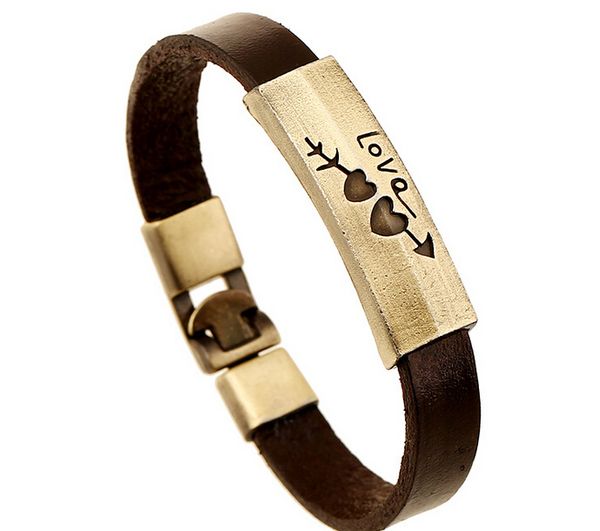 fashion national wind 100% vintage leather bracelet alloy an arrow through a heart couple bracelet love leather bracelet 12pcs/lot, White
fashion national wind 100% vintage leather bracelet alloy an arrow through a heart couple bracelet love leather bracelet 12pcs/lot, White