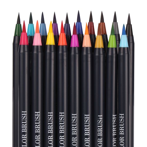 new design 20colors premium painting brush pens set soft flexible tip create watercolor copic markers for manga comic calligraphy, Black;red
new design 20colors premium painting brush pens set soft flexible tip create watercolor copic markers for manga comic calligraphy, Black;red
