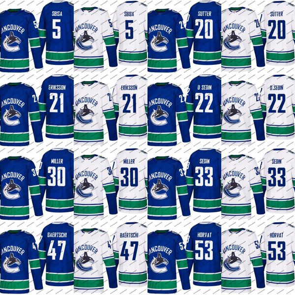 Vancouver Canucks Jersey 5 Luca Sbisa 20 Brandon Sutter 21 Loui Eriksson 22 Daniel Sedin 30 Ryan Miller 33 Henrik Sedin
Vancouver Canucks Jersey 5 Luca Sbisa 20 Brandon Sutter 21 Loui Eriksson 22 Daniel Sedin 30 Ryan Miller 33 Henrik Sedin