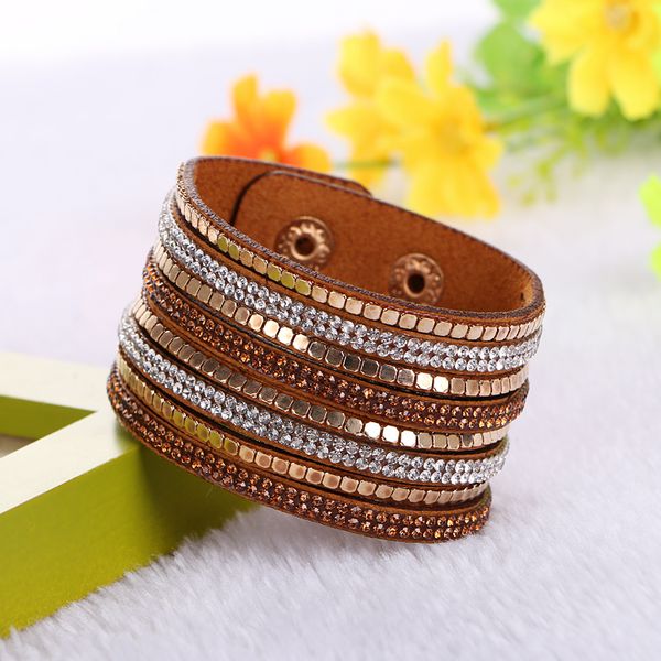wholesale-2017 fashion jewelry bling bracelets&bangles for women multilayer rhinestone leather wrap bracelet crystal wide bracelet femme, White
wholesale-2017 fashion jewelry bling bracelets&bangles for women multilayer rhinestone leather wrap bracelet crystal wide bracelet femme, White