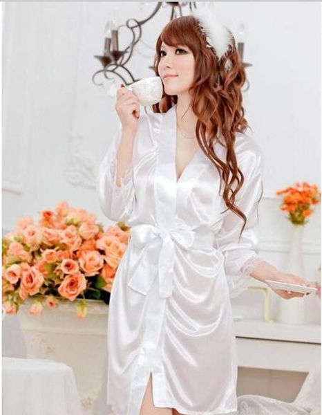 large size satin night robe lace bathrobe perfect wedding bride bridesmaid robes sleepwear, Black;red
large size satin night robe lace bathrobe perfect wedding bride bridesmaid robes sleepwear, Black;red