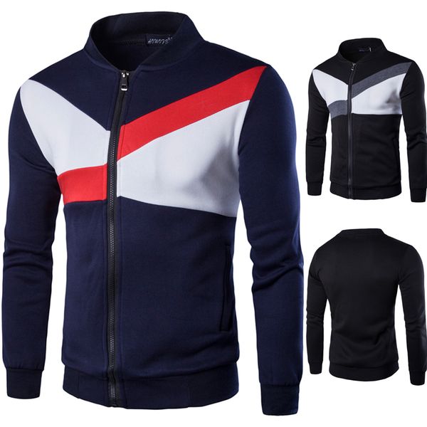 2016 mens fashion sports hoody hit color cardigan sweater stitching big yards sweater jacket, Black
2016 mens fashion sports hoody hit color cardigan sweater stitching big yards sweater jacket, Black