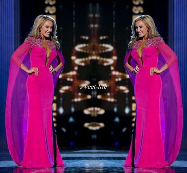 miss usa pageant 2019 evening gowns with chiffon cape beading neck plunging sheath women arabic formal wear celebrity prom dresses, White;red
miss usa pageant 2019 evening gowns with chiffon cape beading neck plunging sheath women arabic formal wear celebrity prom dresses, White;red