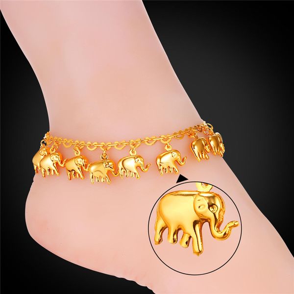 U7 Women Anklet Lucky Dangling Elephant New Free Shipping 18K Real Gold/Platinum Plated Fashion Gold Jewelry With Meaning 7-A945
U7 Women Anklet Lucky Dangling Elephant New Free Shipping 18K Real Gold/Platinum Plated Fashion Gold Jewelry With Meaning 7-A945