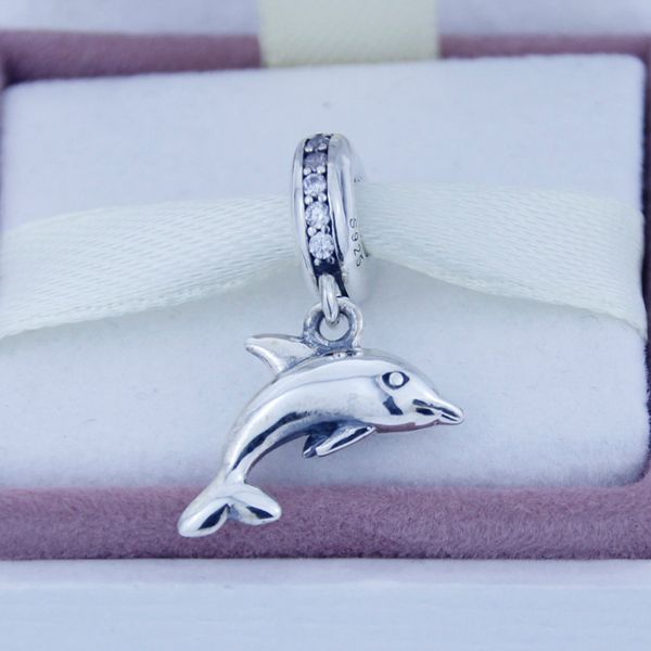 authentic 925 sterling silver beads dolphin dangle charms with cubic zirconia fashion jewelry fits pandora style bracelet gift 1pc/lot, Black
authentic 925 sterling silver beads dolphin dangle charms with cubic zirconia fashion jewelry fits pandora style bracelet gift 1pc/lot, Black