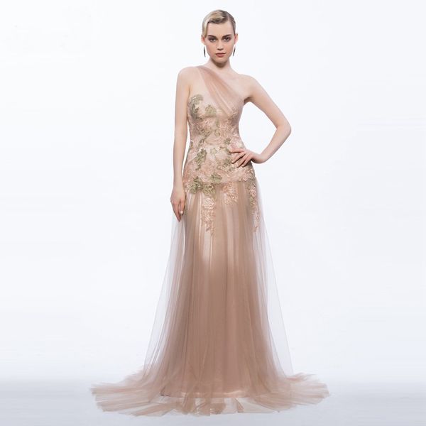 2019 One Shoulder Long Evening Dress Appliques Sheath Column Formal Party Dress Elegant Tulle Prom Dress Robe de soiree
2019 One Shoulder Long Evening Dress Appliques Sheath Column Formal Party Dress Elegant Tulle Prom Dress Robe de soiree