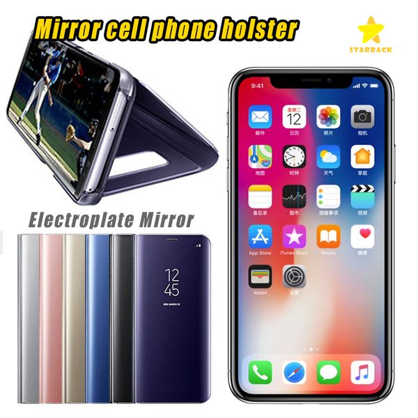 holder phone case electroplate clear smart kickstand mirror view flip cover sleep wake for iphone 8 plus iphone x samsung note8 with package
holder phone case electroplate clear smart kickstand mirror view flip cover sleep wake for iphone 8 plus iphone x samsung note8 with package