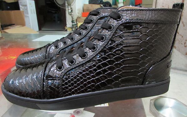 snakeskin python red bottom sneakers luxury designer high skate flats mens womens casual shoes brand new wholesale price 36-46, Black
snakeskin python red bottom sneakers luxury designer high skate flats mens womens casual shoes brand new wholesale price 36-46, Black