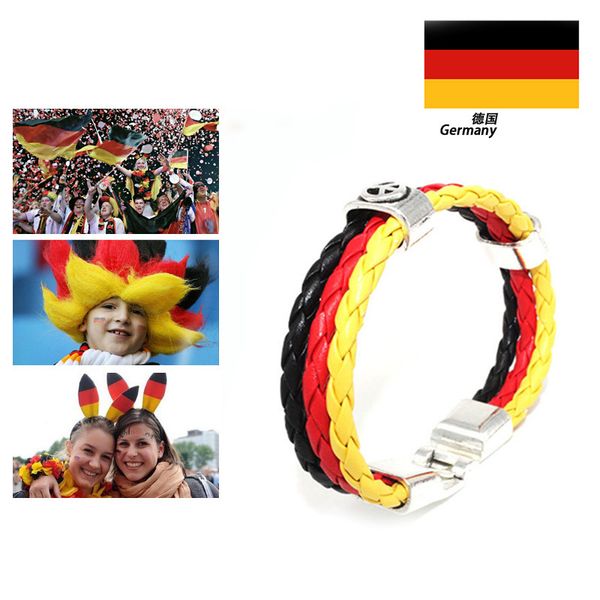 national flags bracelets olympic games world cup fans braided rope charms bracelets pu leather bracelet sale, Golden;silver
national flags bracelets olympic games world cup fans braided rope charms bracelets pu leather bracelet sale, Golden;silver