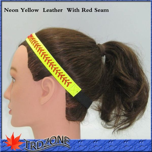 leather softball seam headband yellow with red seam lace wholesale fast pitch, Silver
leather softball seam headband yellow with red seam lace wholesale fast pitch, Silver