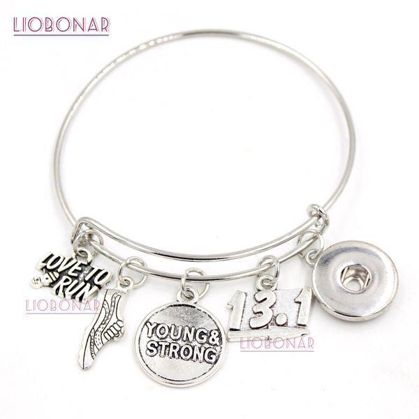 wholesale snap jewelry i love running bracelet sport charm adjustable bangle snap button bracelets jewelry for sport runner gifts, Golden;silver
wholesale snap jewelry i love running bracelet sport charm adjustable bangle snap button bracelets jewelry for sport runner gifts, Golden;silver