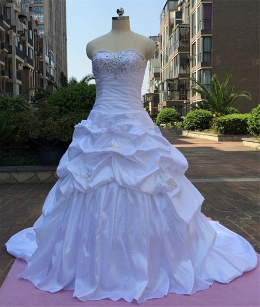 2017 fashion taffeta appliques sweetheart a-line wedding dresses with pleat plus size wedding party bridal gowns vestido de novia bw16, White
2017 fashion taffeta appliques sweetheart a-line wedding dresses with pleat plus size wedding party bridal gowns vestido de novia bw16, White
