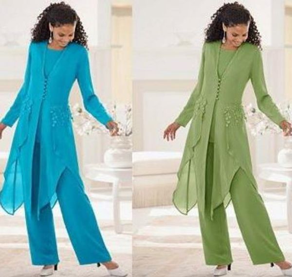 2017 Горячая шикарная шикарная шифоновая с длинным рукавом Jewel Neck Ruffles Mother of the Bride Pant
2017 Горячая шикарная шикарная шифоновая с длинным рукавом Jewel Neck Ruffles Mother of the Bride Pant