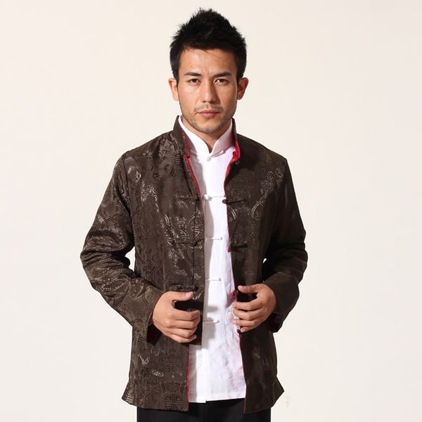 fall-brown red silk satin reversible kung fu jacket chinese style two sided coat national trends tang suit size m xl xxl xxxl mn07, Black;brown
fall-brown red silk satin reversible kung fu jacket chinese style two sided coat national trends tang suit size m xl xxl xxxl mn07, Black;brown