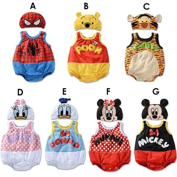RMY19 NEW 7 Design infant Kids Cartoon animals print Cool Triangle sleeveless Romper baby Climb clothing boy girl Romper Summer Romper+hat
RMY19 NEW 7 Design infant Kids Cartoon animals print Cool Triangle sleeveless Romper baby Climb clothing boy girl Romper Summer Romper+hat