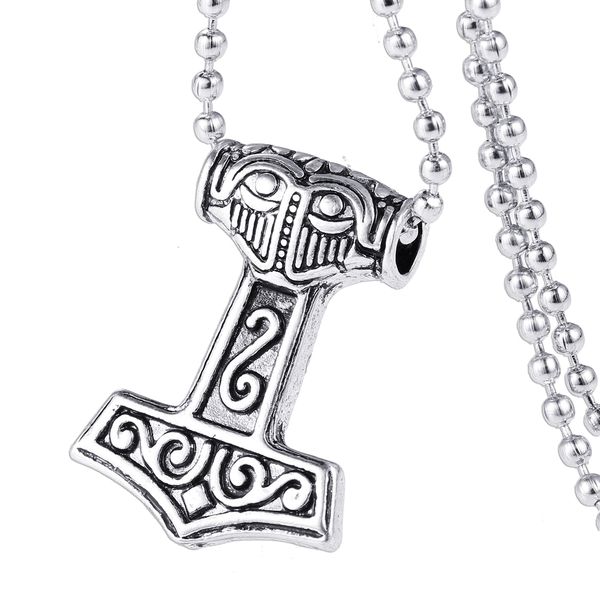 wholesale-myth thor's hammer norse magick mjolnir pewter necklace gothic punk vintage vikings pendant accessories jewelry for gift ys10, Silver
wholesale-myth thor's hammer norse magick mjolnir pewter necklace gothic punk vintage vikings pendant accessories jewelry for gift ys10, Silver