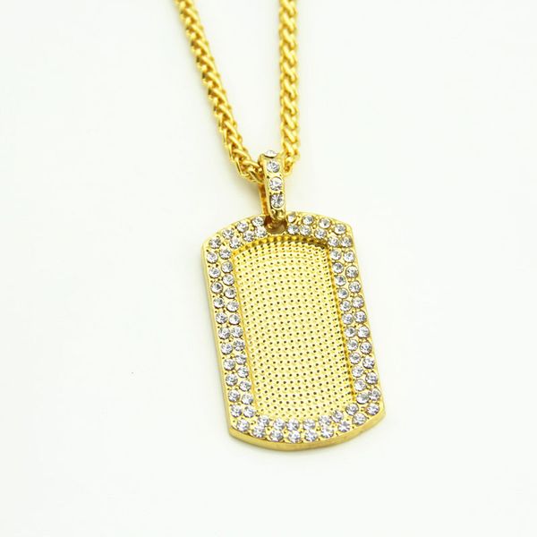 new hip-hop pendant necklace jewelry heavy gold rhinestone hip hop tide dog tag men and women fashion chain, Silver
new hip-hop pendant necklace jewelry heavy gold rhinestone hip hop tide dog tag men and women fashion chain, Silver