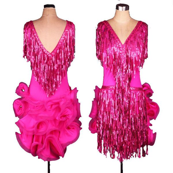 sequins tassels latin dance dress women girls latin salsa dance competition dresses samba dance costumes 2 choices d0289 fluffy sheer hem, Black;red
sequins tassels latin dance dress women girls latin salsa dance competition dresses samba dance costumes 2 choices d0289 fluffy sheer hem, Black;red