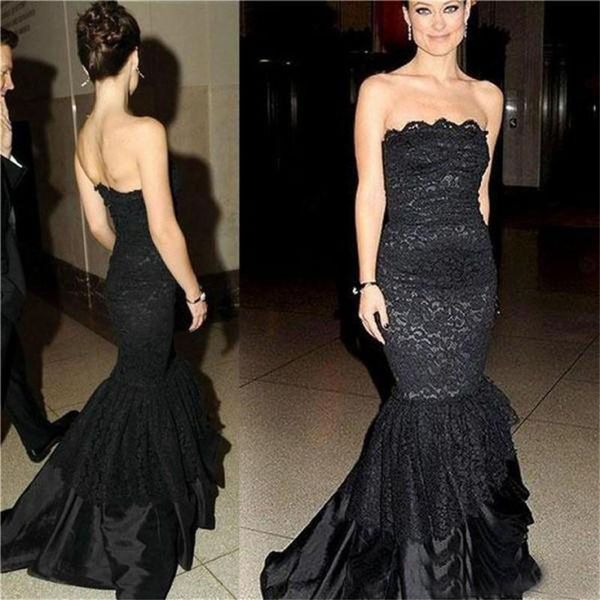 strapless sleeveless court train women formal party gowns vestido de festa black prom dress mermaid vintage lace evening dresses
strapless sleeveless court train women formal party gowns vestido de festa black prom dress mermaid vintage lace evening dresses