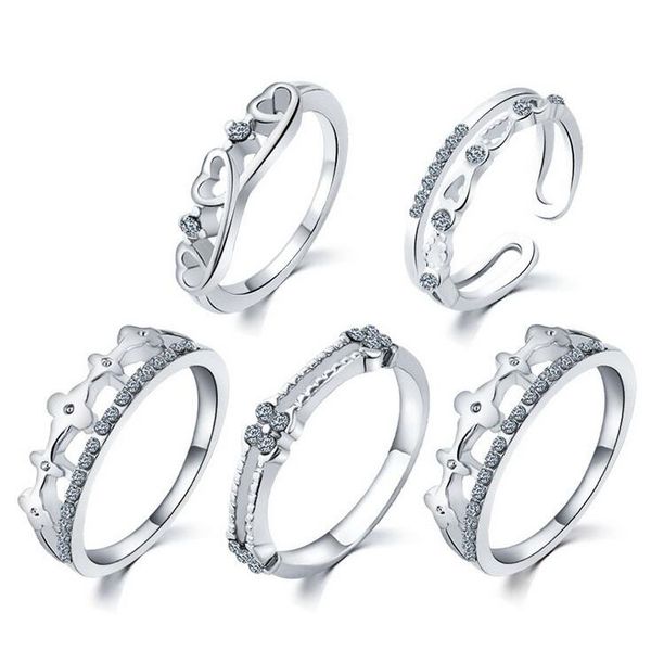 Кольцо Набор Серебряная Лента Кольца Горячей Продажи CZ Diamond Crown Кольца для Женщин
Кольцо Набор Серебряная Лента Кольца Горячей Продажи CZ Diamond Crown Кольца для Женщин