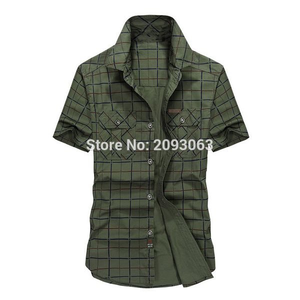 wholesale- summer men's 100% cotton shirts plaid army green dress short sleeve shirts casual men brand shirts plus 5xl, White;black
wholesale- summer men's 100% cotton shirts plaid army green dress short sleeve shirts casual men brand shirts plus 5xl, White;black