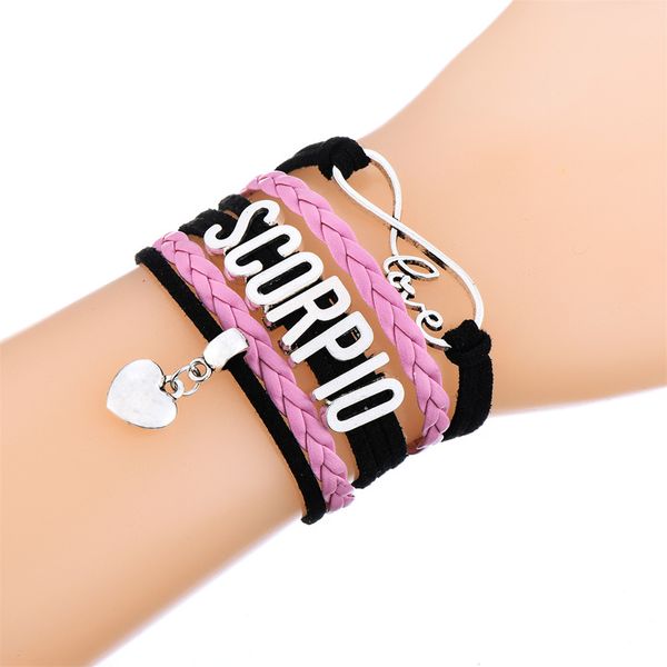 12 zodiac libra taurus scorpio aries pisces aquarius leo virgo capricorn gemini cancer sagittarius charm leather bracelet, Golden;silver
12 zodiac libra taurus scorpio aries pisces aquarius leo virgo capricorn gemini cancer sagittarius charm leather bracelet, Golden;silver