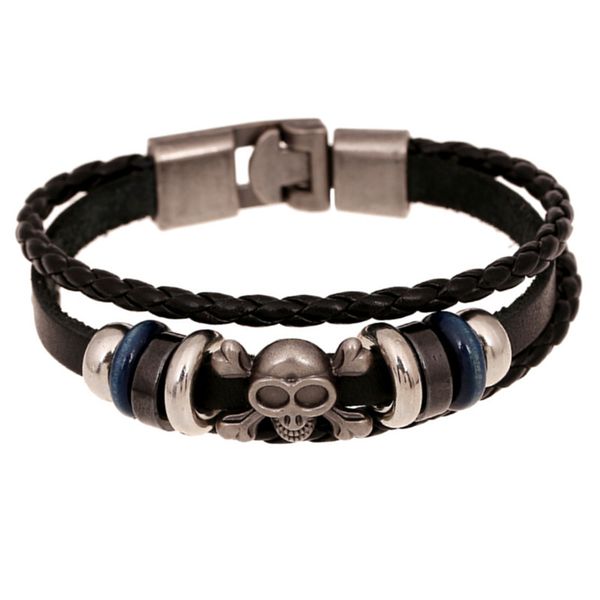 fashion women men leather multilayer statement bracelet cool punk men casual skull charm bracelets jewelry new style sh-s80018, Golden;silver
fashion women men leather multilayer statement bracelet cool punk men casual skull charm bracelets jewelry new style sh-s80018, Golden;silver