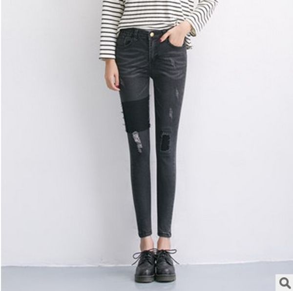 2016 autumn and winter version of the trend, high elasticity, women's jeans, women's trousers, fashion skinny pencil pants, patche, Blue
2016 autumn and winter version of the trend, high elasticity, women's jeans, women's trousers, fashion skinny pencil pants, patche, Blue