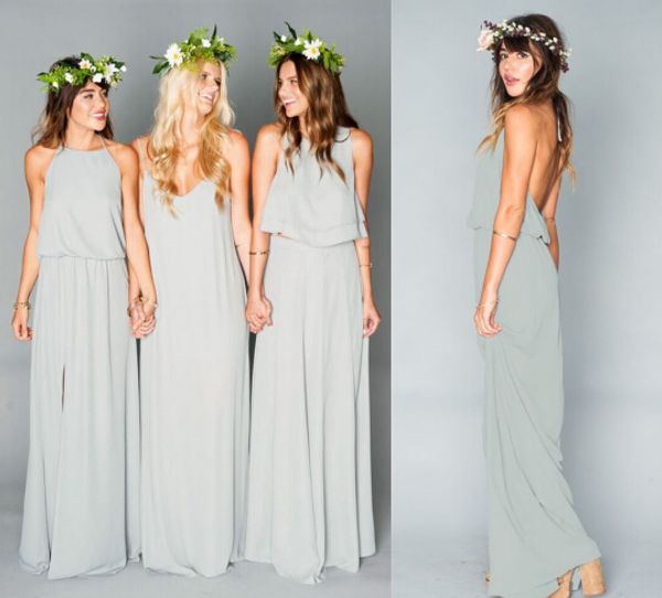 New Two Pieces Chiffon Long Bridesmaid Dresses Loose Mumu Bohemian Split Floor Length Summer Beach Wedding Party Evening Dresses
New Two Pieces Chiffon Long Bridesmaid Dresses Loose Mumu Bohemian Split Floor Length Summer Beach Wedding Party Evening Dresses